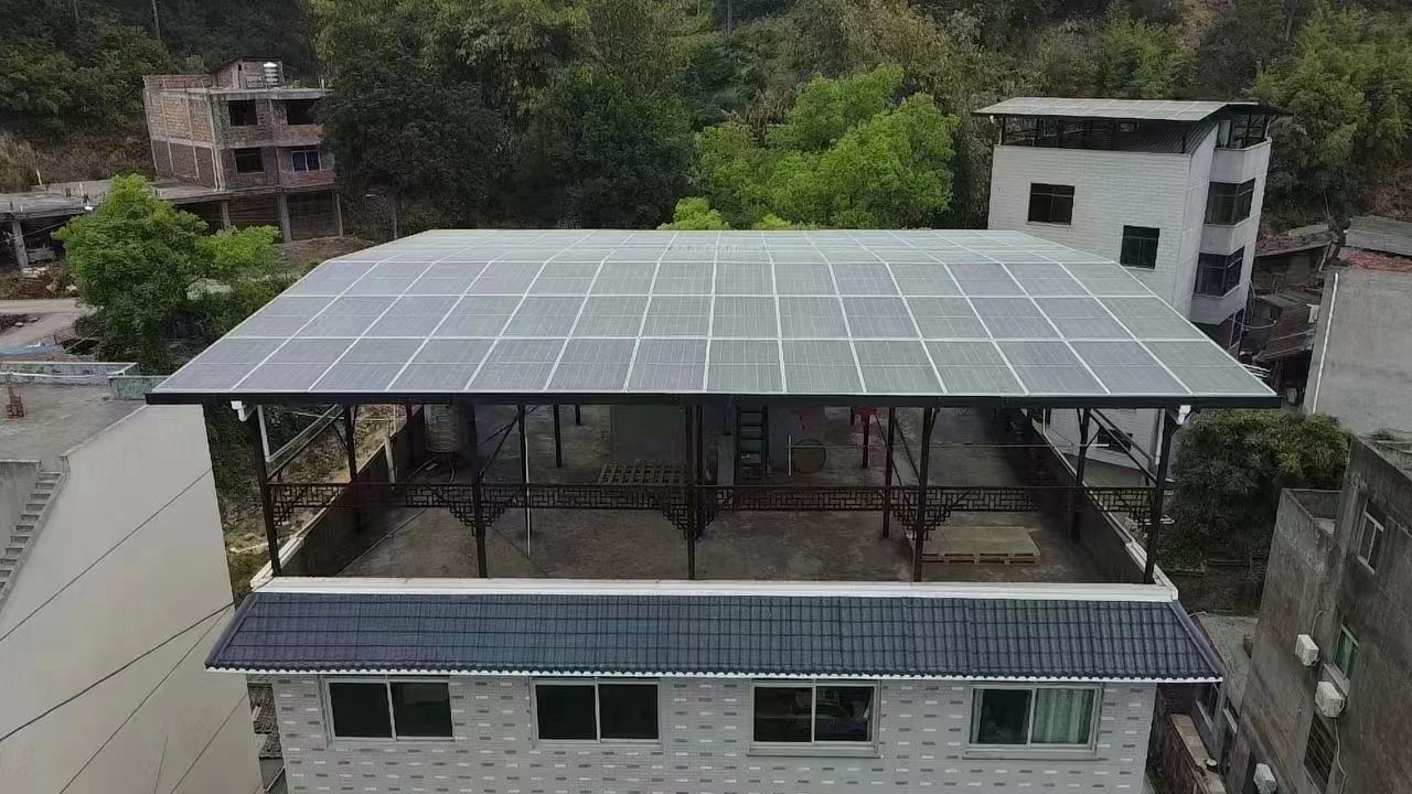 牡丹江15kw+10kwh自建别墅家庭光伏储能系统